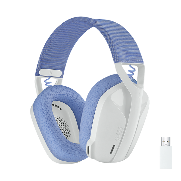 Logitech G435 Lightspeed Kabelloses Gaming-Headset – Weiß