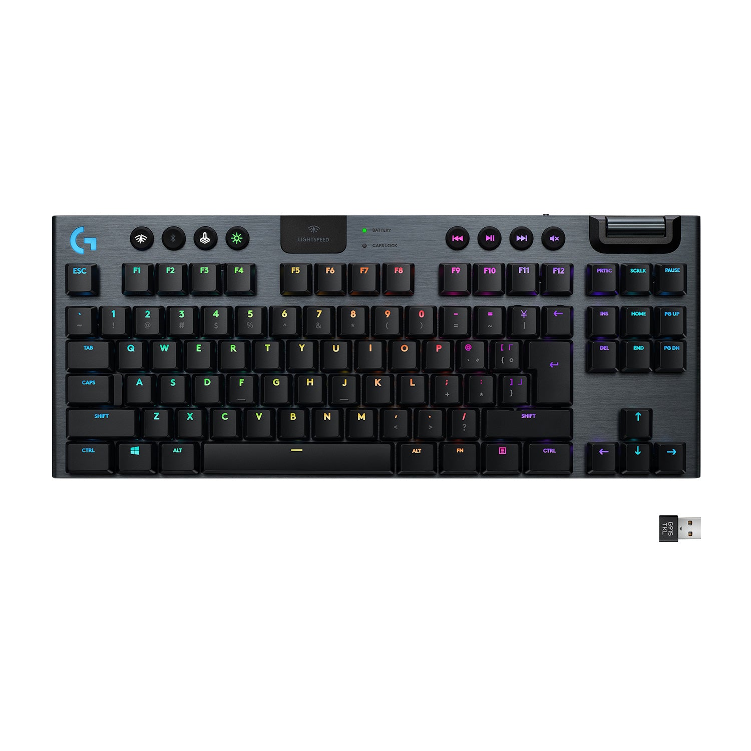 Logitech - G915 TKL Clicky Gaming-Tastatur - Nordisches Layout 