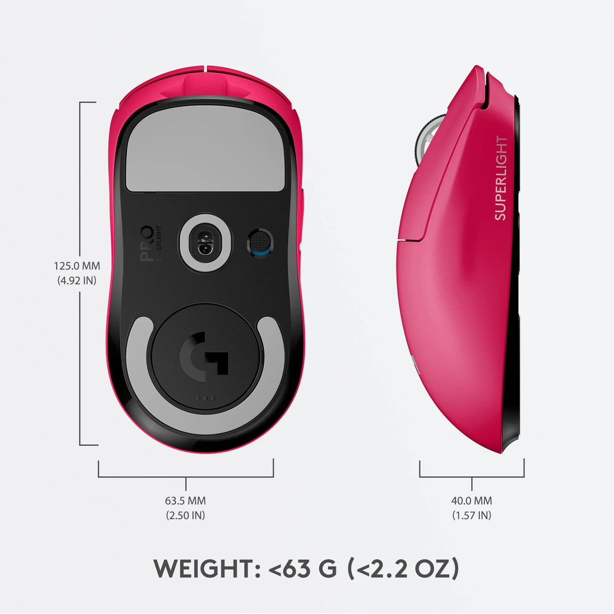 Logitech - PRO X Superlight Pink gaming mus Logitech