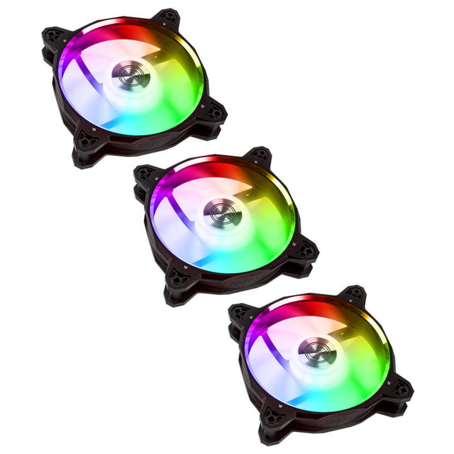 Lian Li RGB PWM BR 120mm DIGITAL Fan med Remote - Fan Controller - 3pack - Sort Ramme Lian Li