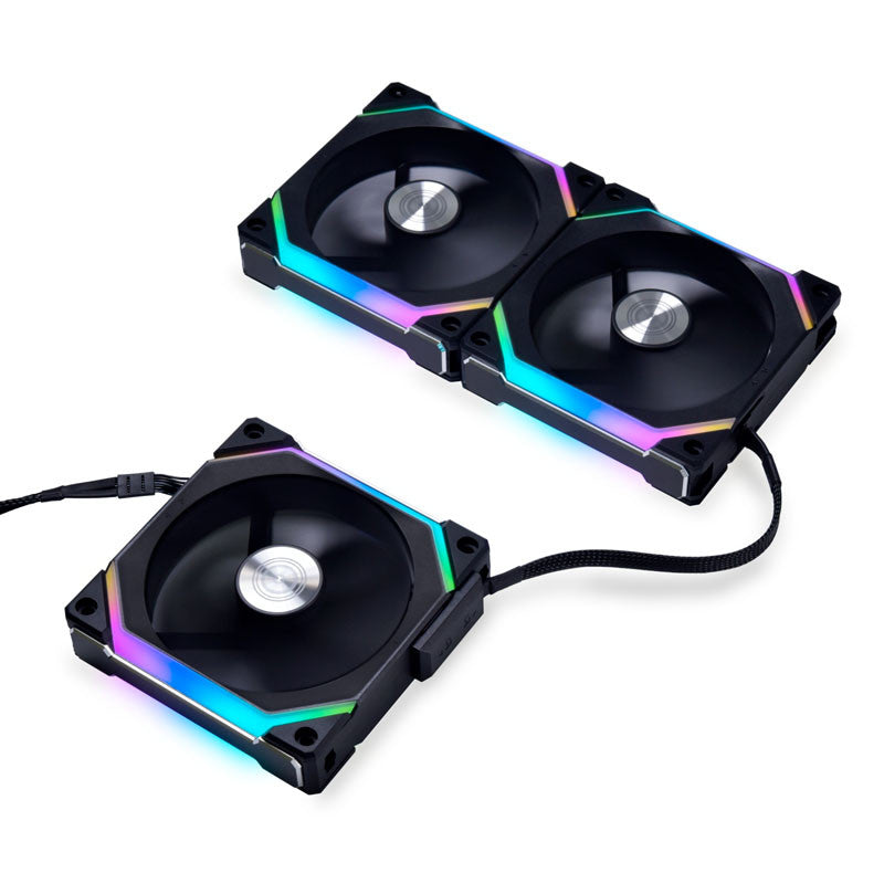 Lian Li UNI FAN SL V2 120 RGB PWM Fan 3 Pack, Black - 120 mm, 28mm frame Lian Li