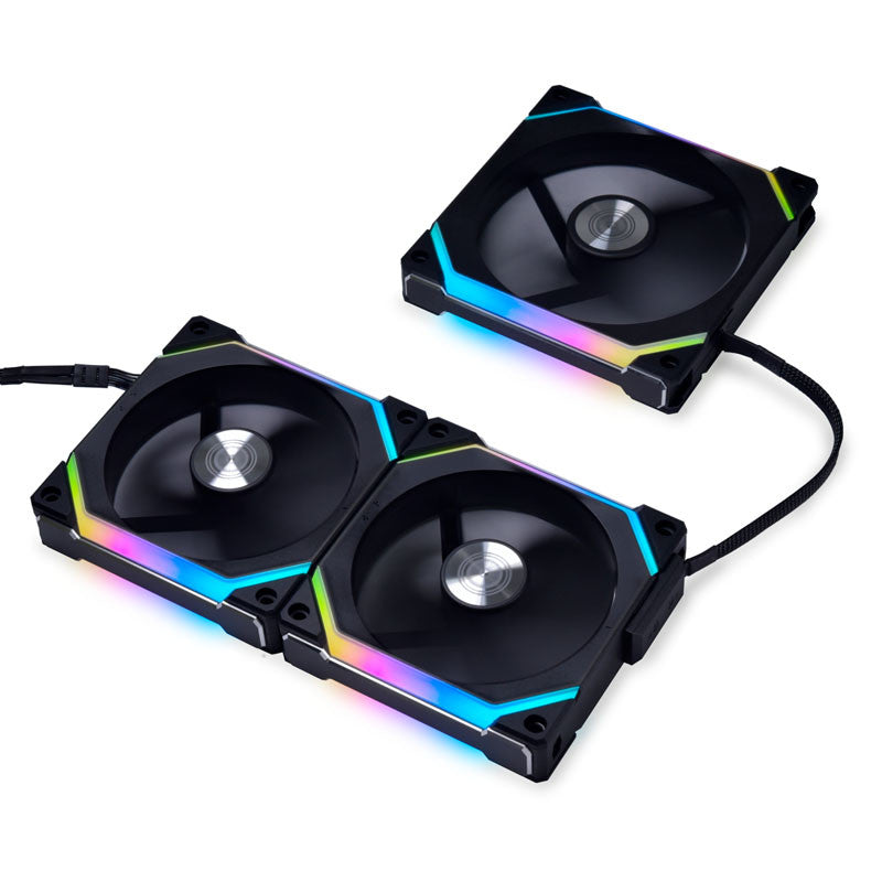Lian Li UNI FAN SL V2 120 RGB PWM Fan 3 Pack, Black - 120 mm, 28mm frame Lian Li