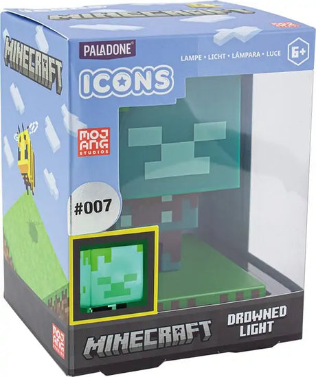 Minecraft Drowned Zombie Icon lys Paladone