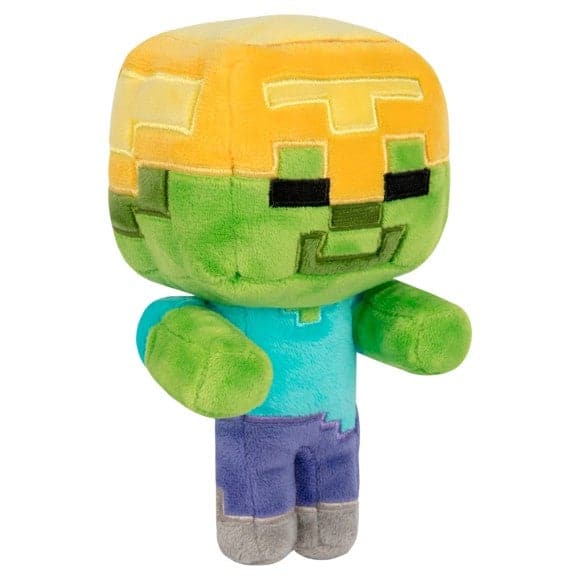 Minecraft Happy Explorer Gold Helmet Zombie Plush Minecraft