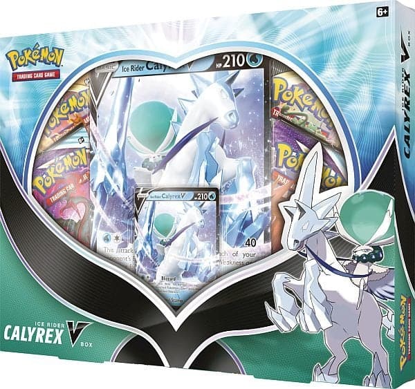 Pokemon - V Box Ice Rider Calyrex - 4 Boosters, V-Promo & Oversize Pokemon