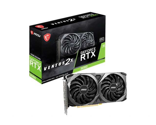 MSI GeForce RTX 3060 VENTUS 2X OC LHR - 12GB GDDR6 RAM - Grafikkort MSI