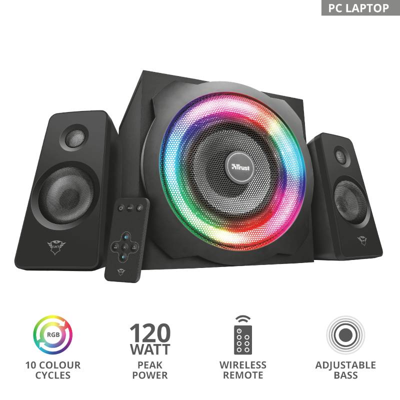 Trust GXT 629 Tytan RGB Illuminated 2.1 Speaker Set Trust