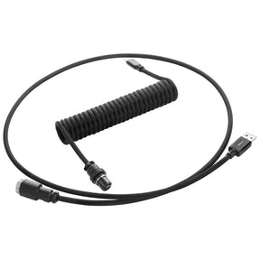CableMod Pro Coiled Keyboard Cable USB A to USB Type C, Midnight Black - 150cm CableMod