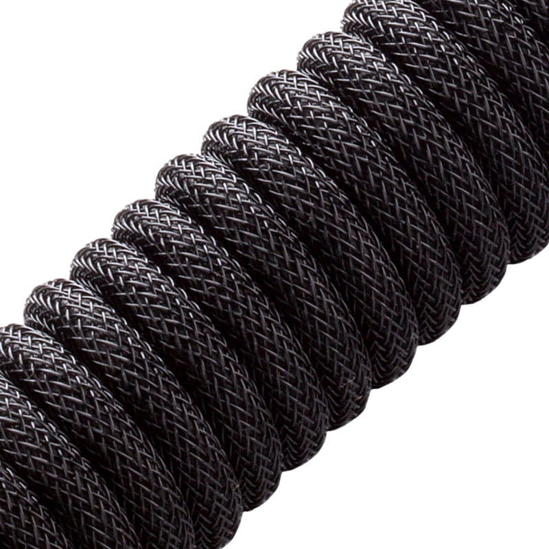 CableMod Pro Coiled Keyboard Cable USB A to USB Type C, Midnight Black - 150cm CableMod