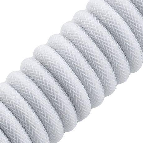 CableMod Pro Coiled Keyboard Cable USB A to USB Type C, Glacier White - 150cm CableMod