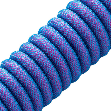 CableMod Pro Coiled Keyboard Cable USB A to USB Type C, Galaxy Blue - 150cm CableMod