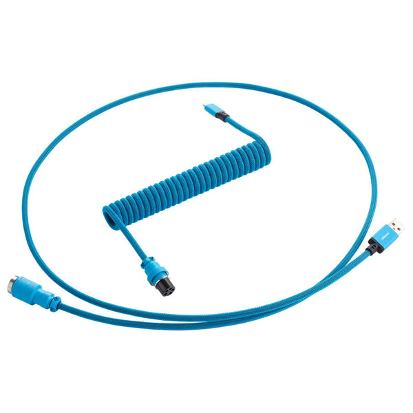 CableMod Pro Spiraltastaturkabel USB A auf USB Typ C, Spectrum Blue – 150 cm