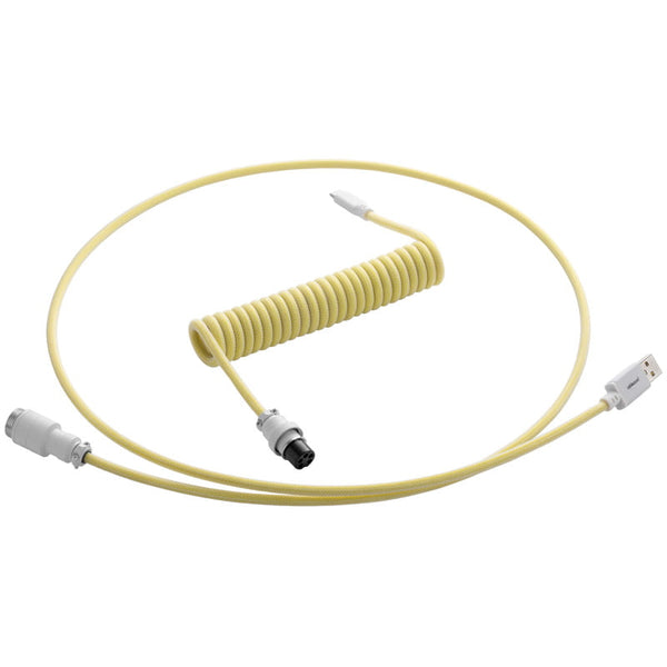 CableMod Pro Spiraltastaturkabel USB A auf USB Typ C, Zitroneneis – 150 cm