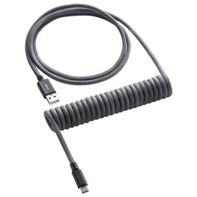 CableMod Classic Coiled Keyboard Cable USB A to USB Type C, Carbon Grey - 150cm CableMod