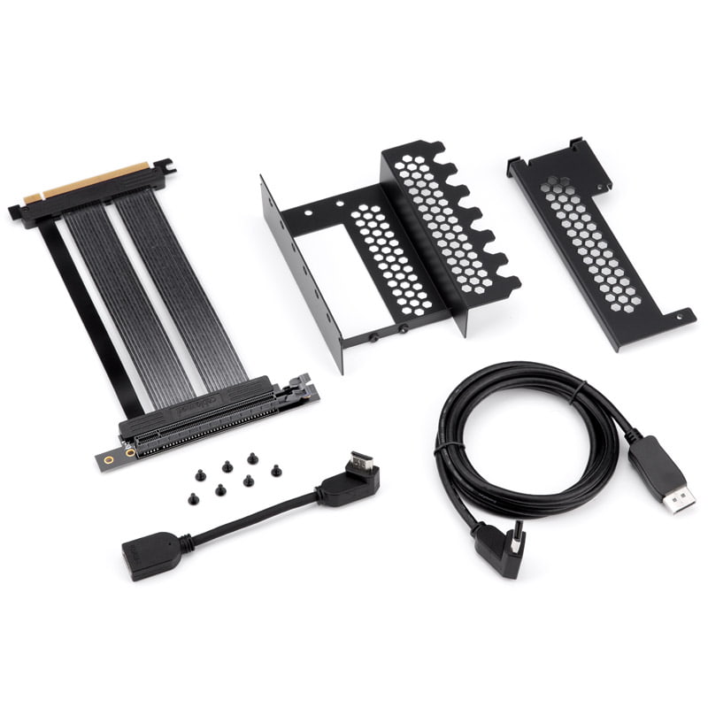 CableMod Vertikale PCI-e-Halterung PCI-e 4.0 Edition, HDMI + DisplayPort – Schwarz