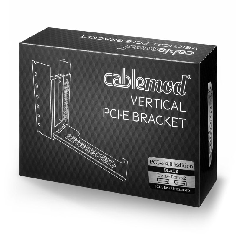 CableMod Vertikale PCI-e-Halterung PCI-e 4.0 Edition, 2x DisplayPort – schwarz