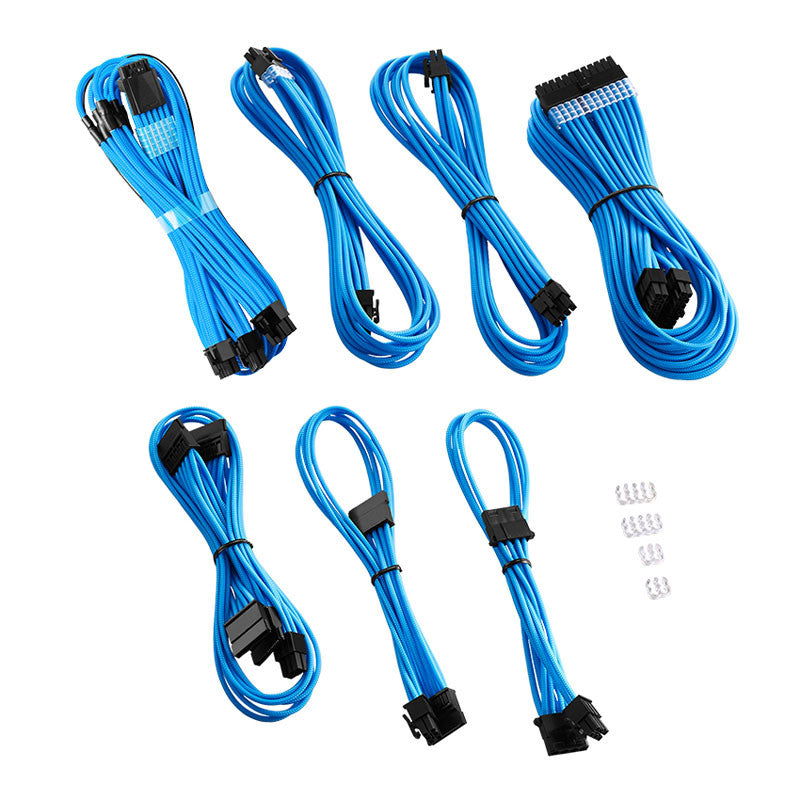 CableMod C-Series Pro ModMesh 12VHPWR Kabelset für Corsair RM, RMi, RMx (Black Label) – Hellblau
