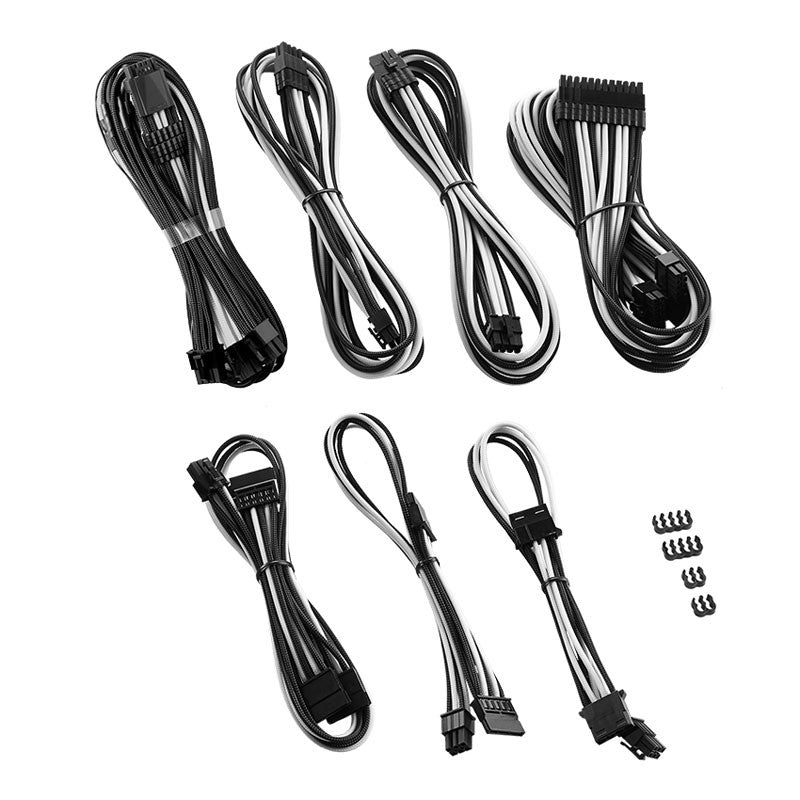CableMod C-Series Pro ModMesh 12VHPWR Kabelset für Corsair RM, RMi, RMx (Black Label) – schwarz/weiß