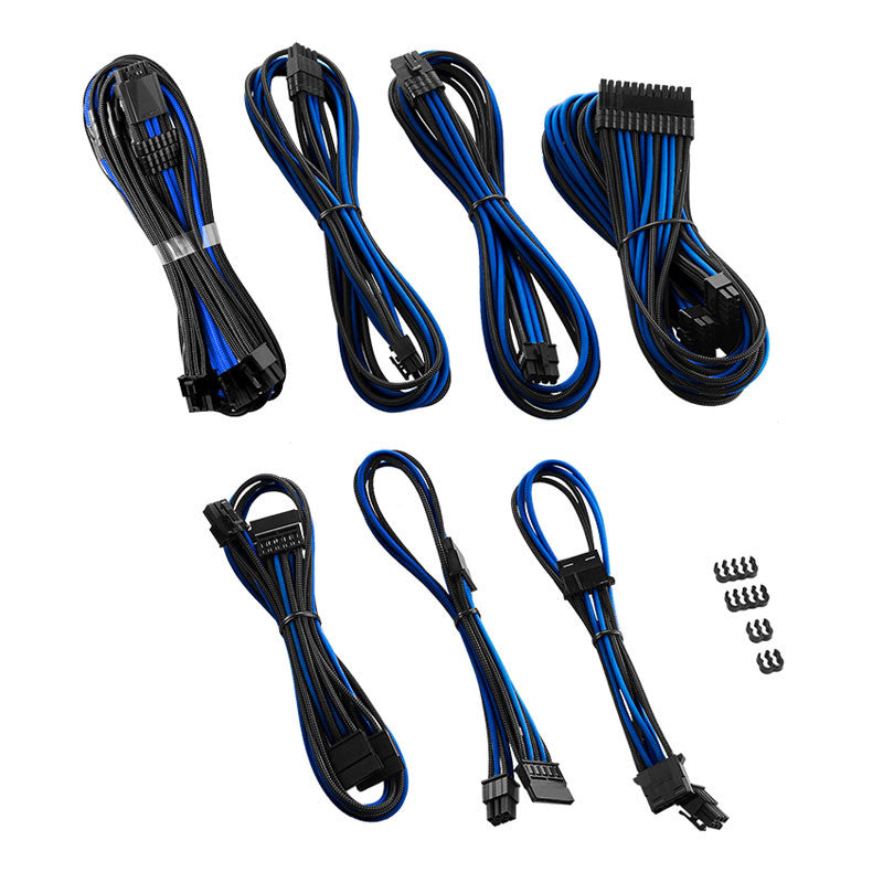 CableMod C-Series Pro ModMesh 12VHPWR Kabelset für Corsair RM, RMi, RMx (Black Label) – schwarz/blau