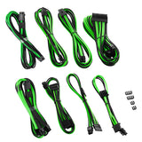 CableMod RT-Series Pro ModMesh 12VHPWR Dual-Kabel-Kit für ASUS/Seasonic – schwarz/hellgrün
