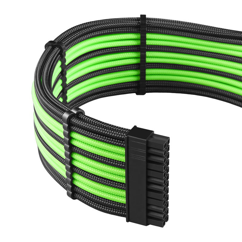 CableMod PRO ModMesh C-Series AXi, HXi RM Cable Kit - black/light green - Geekd Gamernes valg