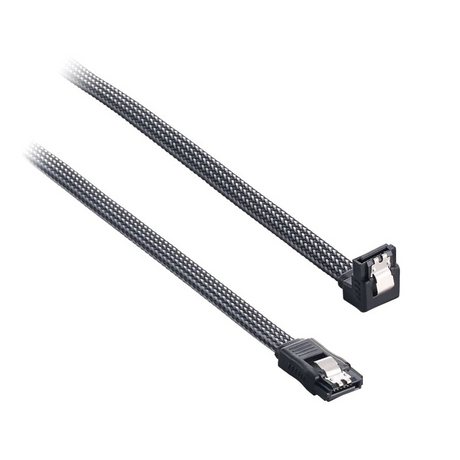 CableMod ModMesh Right Angle SATA 3 Cable 30cm - carbon - Geekd Gamernes valg